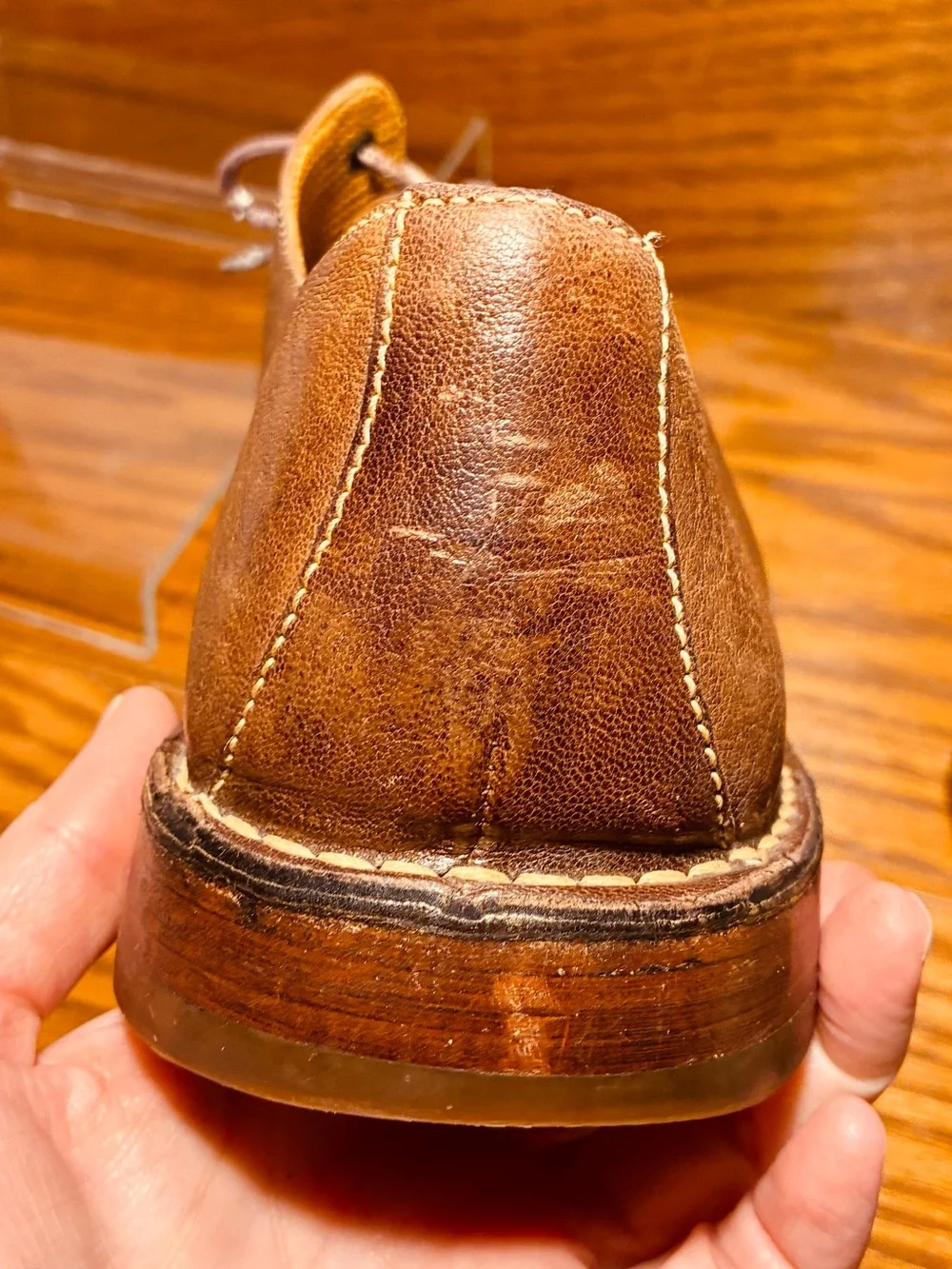 Cole Haan Contrast Stitch Derby Shoes Brown Leather Men’s Size 11